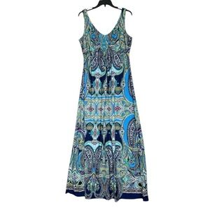 Ronni Nicole Multicolor Beaded broach Maxi Dress
